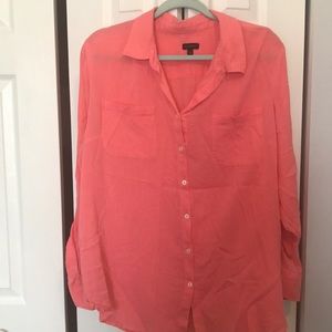 Button down coral shirt